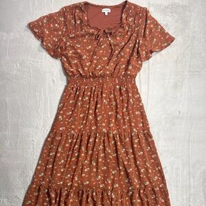 Luxology Dress Women’s Medium Long Midi Floral Sienna